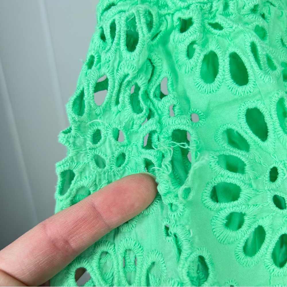 Lilly Pulitzer Bekah Eyelet Cutout Pom Pom Trim Dress - Picture 9 of 16